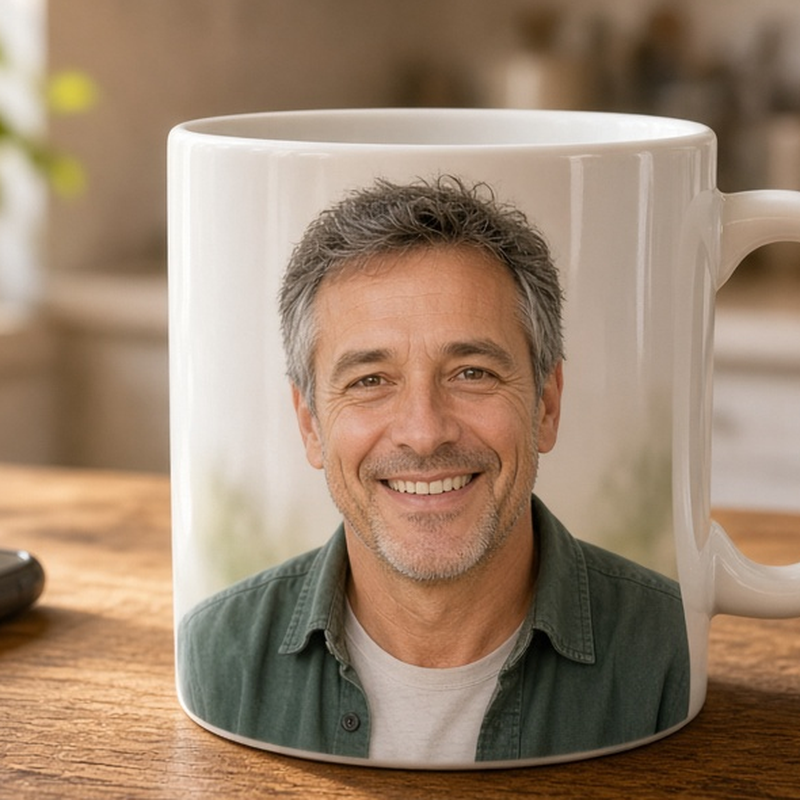 World's Okayest Dad mug lifestyle